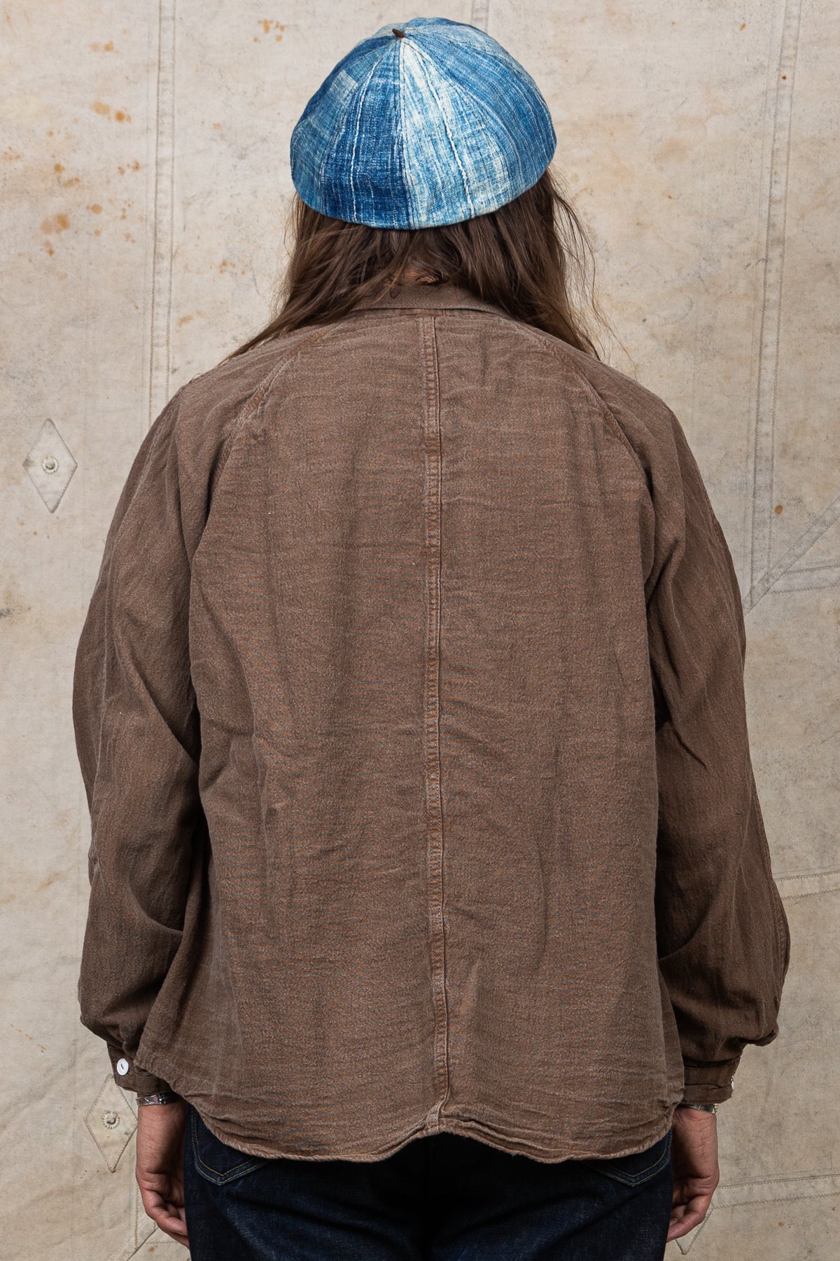 Tender Type 431 Long Sleeve Raglan Wallaby Shirt Walnut Dyed Wave Calico