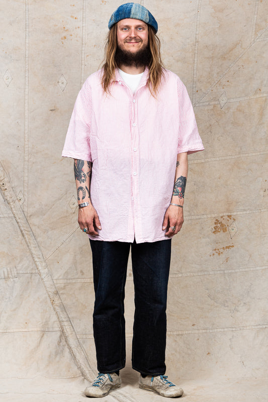 Tender Weaver's Stock Short Sleeved Tail Shirt Mint Bengal Stripe
