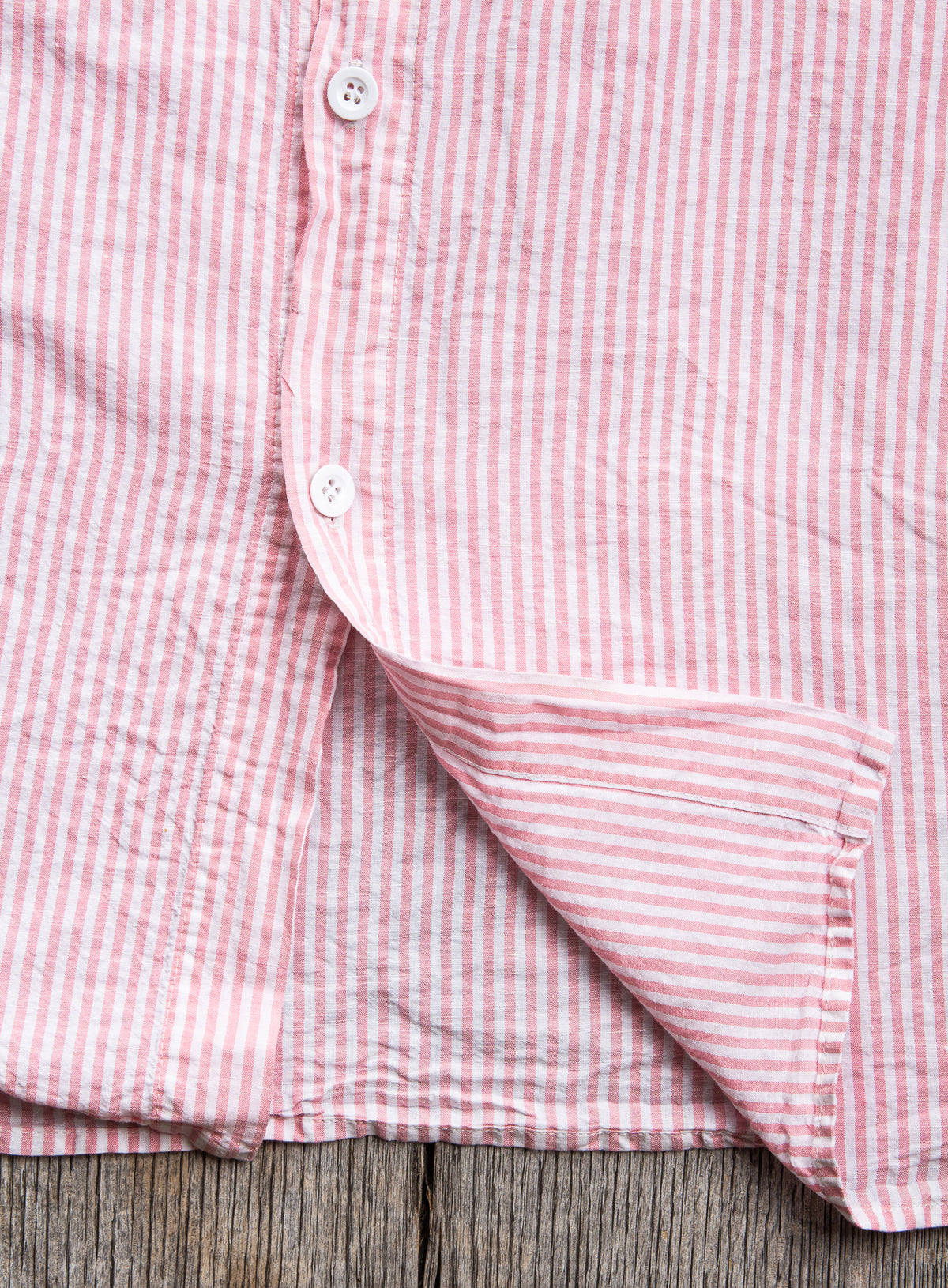 Tender Weaver's Stock Short Sleeved Tail Shirt Mint Bengal Stripe