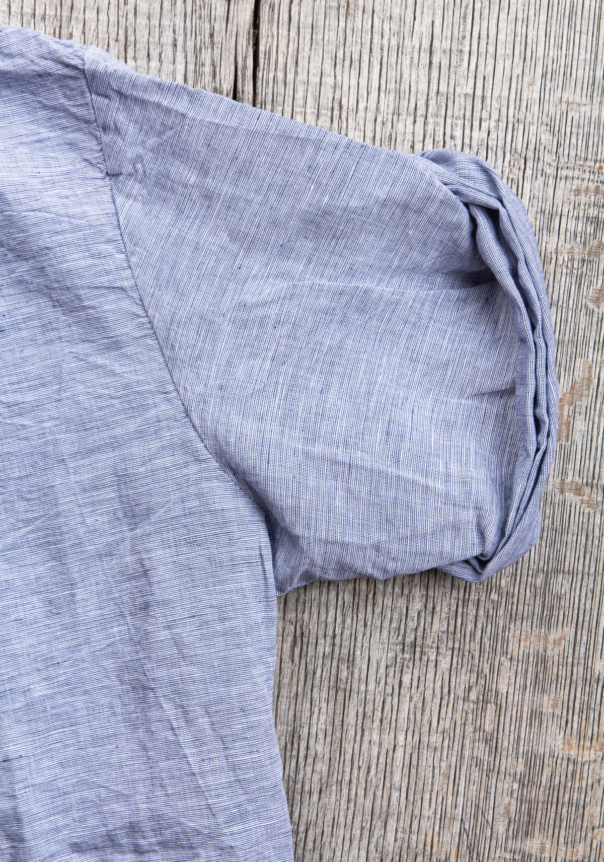Tender Weaver's Stock Short Sleeved Tail Shirt Blue Hatch