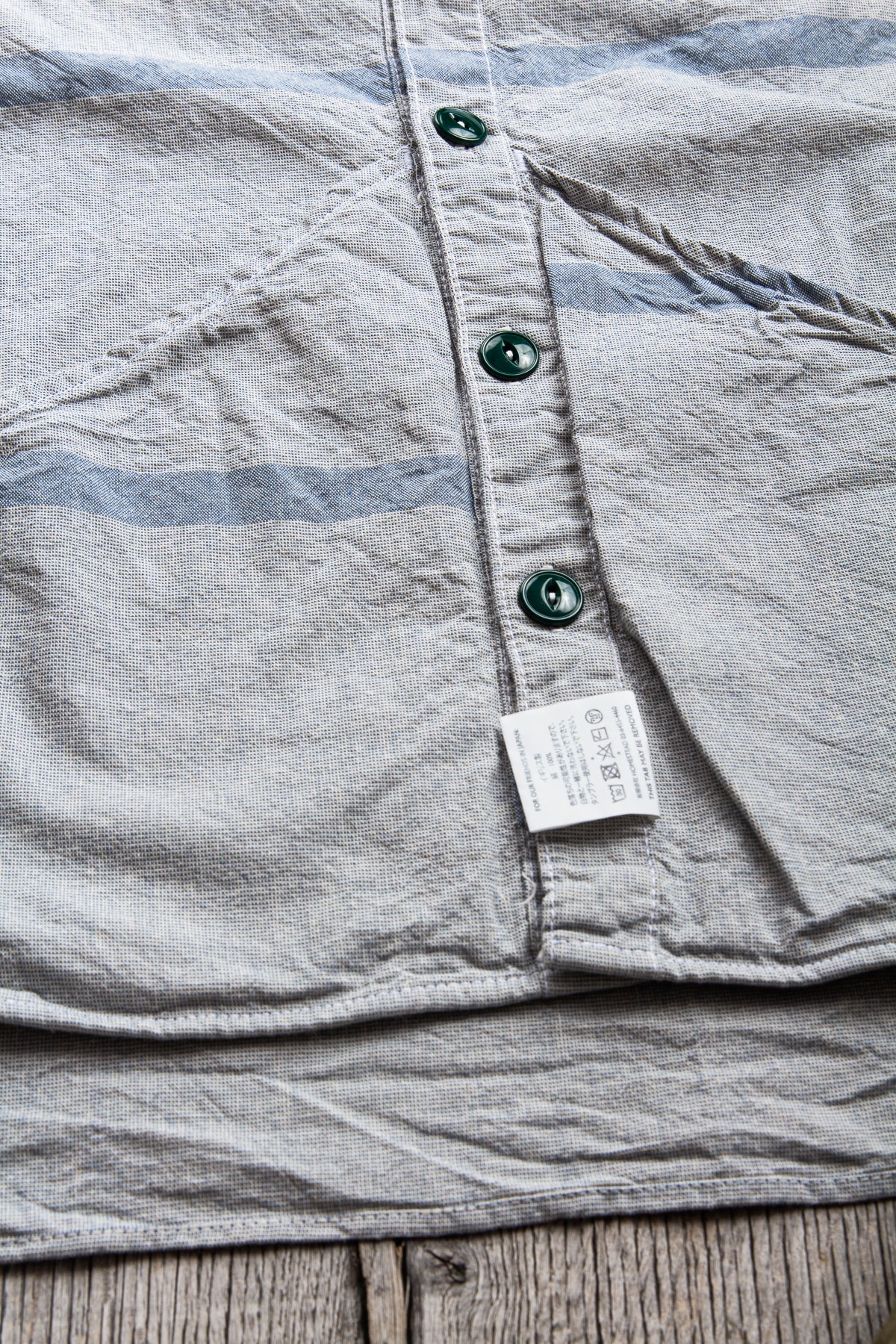 Tender Long Sleeve Wallaby Pocket Tail Shirt Rinsed Laundry Bag Cloth