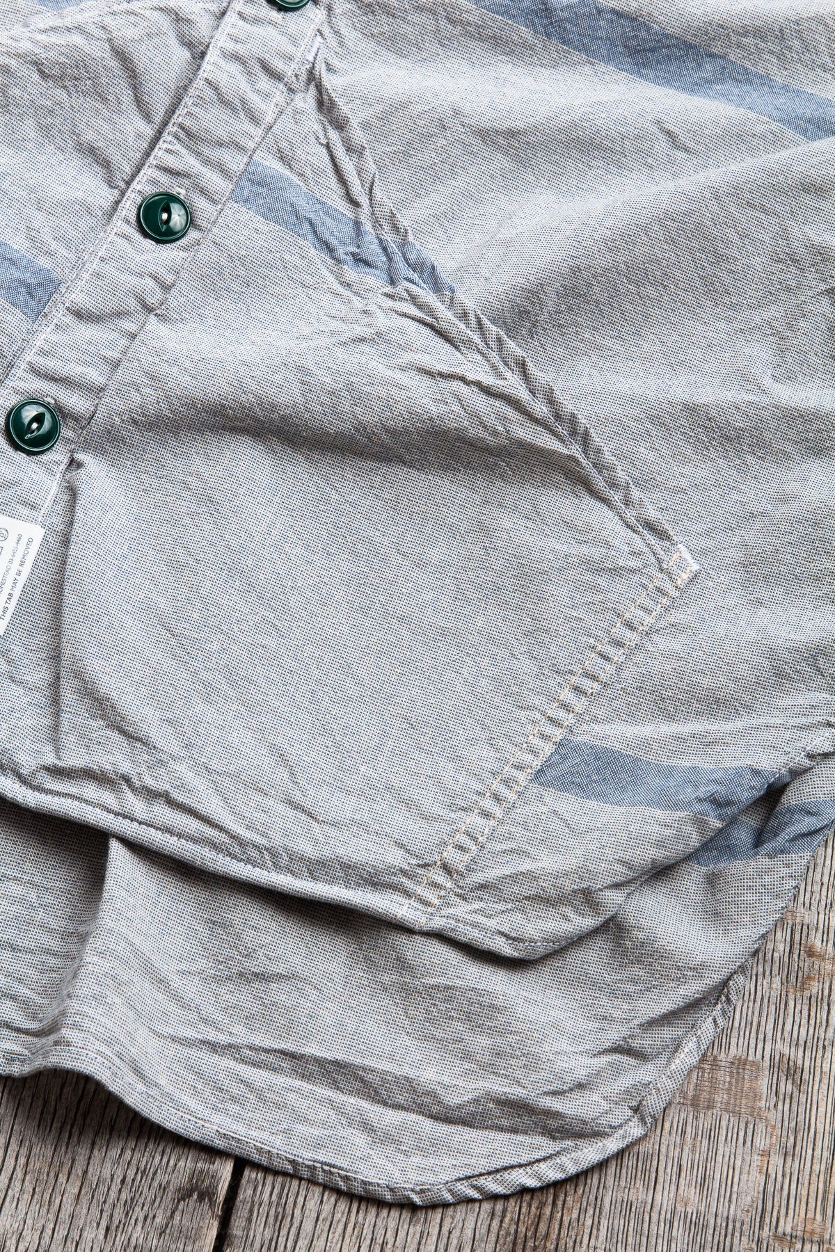 Tender Long Sleeve Wallaby Pocket Tail Shirt Rinsed Laundry Bag Cloth