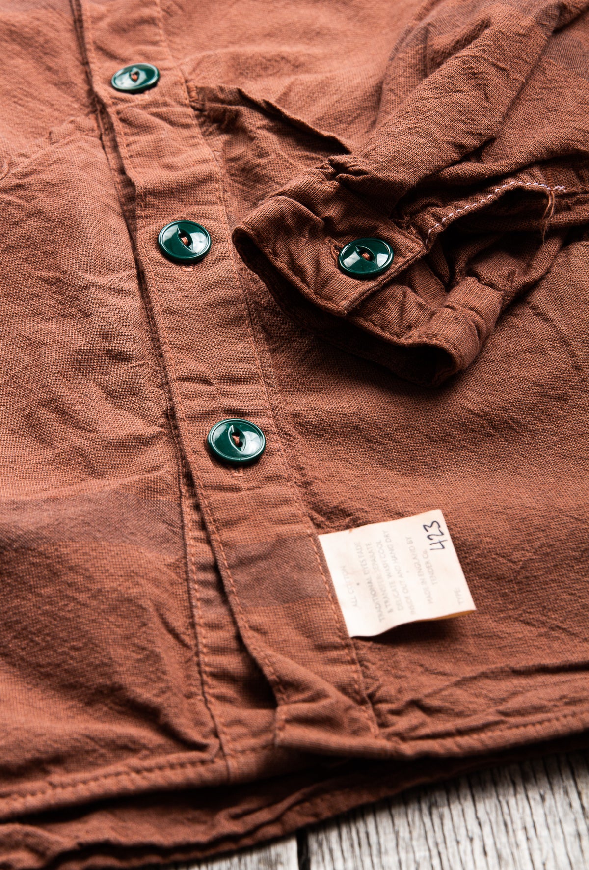 Tender Long Sleeve Wallaby Pocket Tail Shirt Wattle Dyed