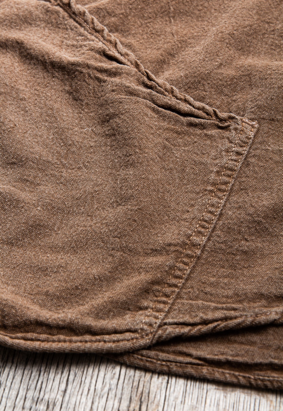 Tender Type 431 Long Sleeve Raglan Wallaby Shirt Walnut Dyed Wave Calico