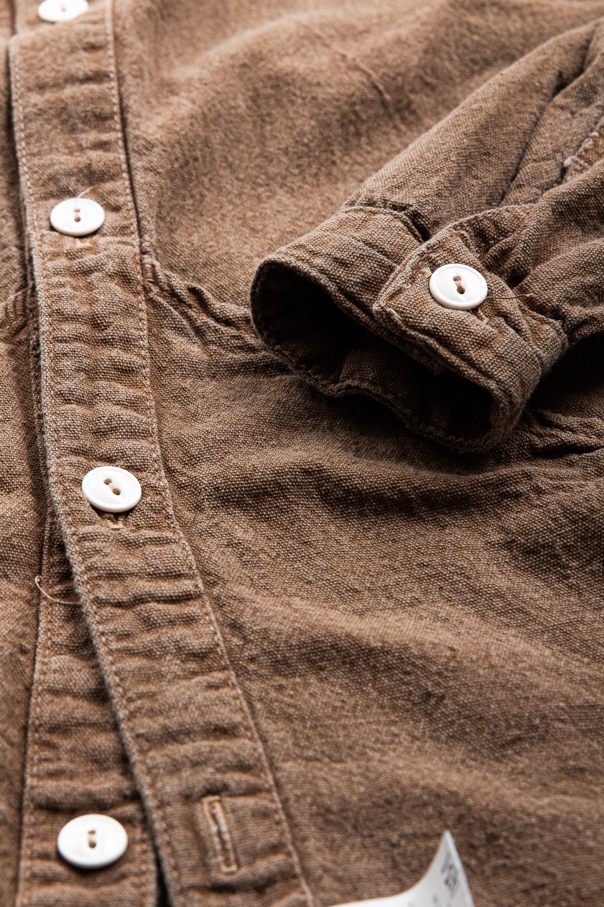 Tender Type 431 Long Sleeve Raglan Wallaby Shirt Walnut Dyed Wave Calico