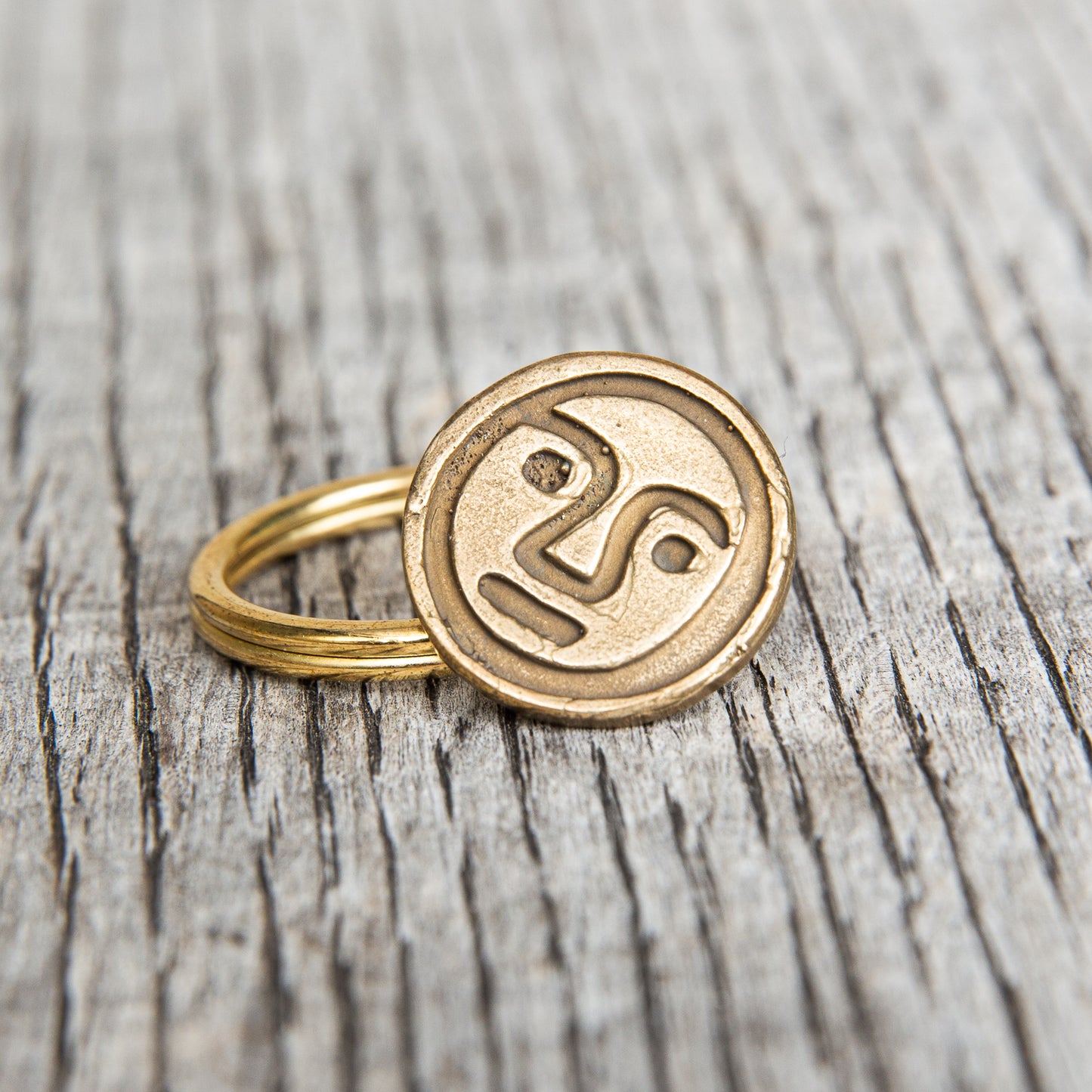Tender Button Brass Key ring