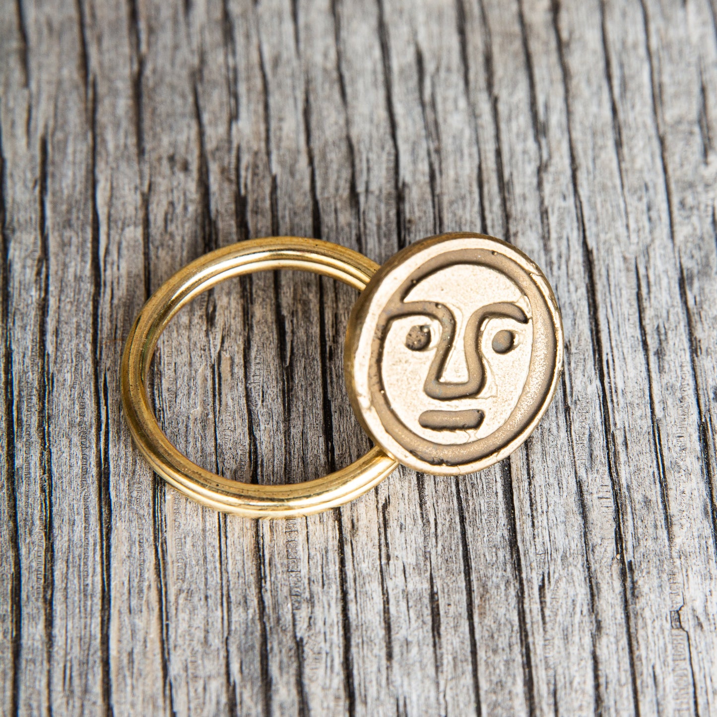 Tender Button Brass Key ring