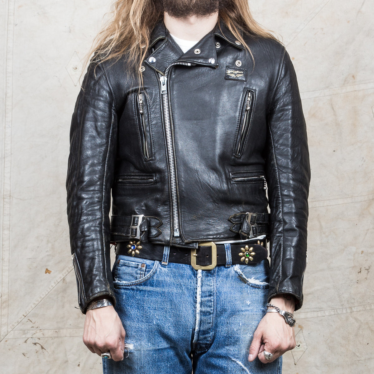 Vintage Lewis Leathers Lightning Jacket with Fringes