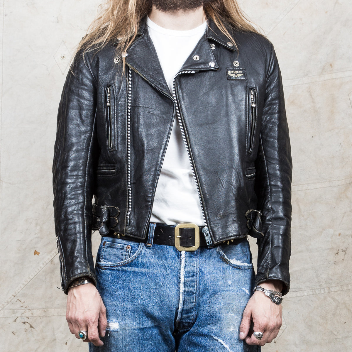 Vintage Lewis Leathers Lightning Jacket with Fringes