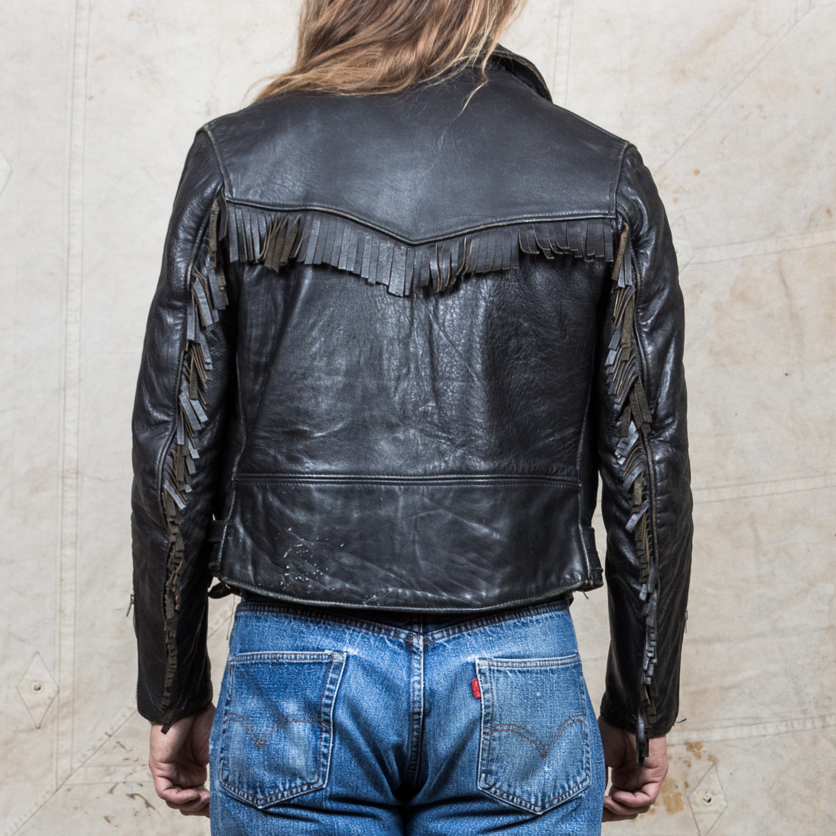 Vintage Lewis Leathers Lightning Jacket with Fringes