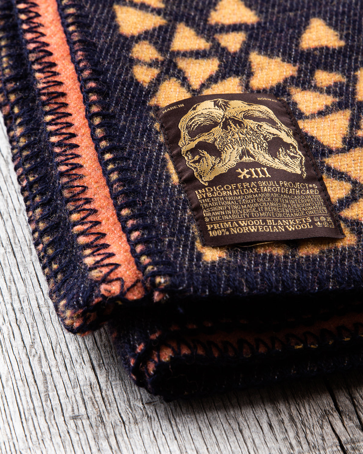 Indigofera x Björn Atldax Wool Blanket Tarot XIII