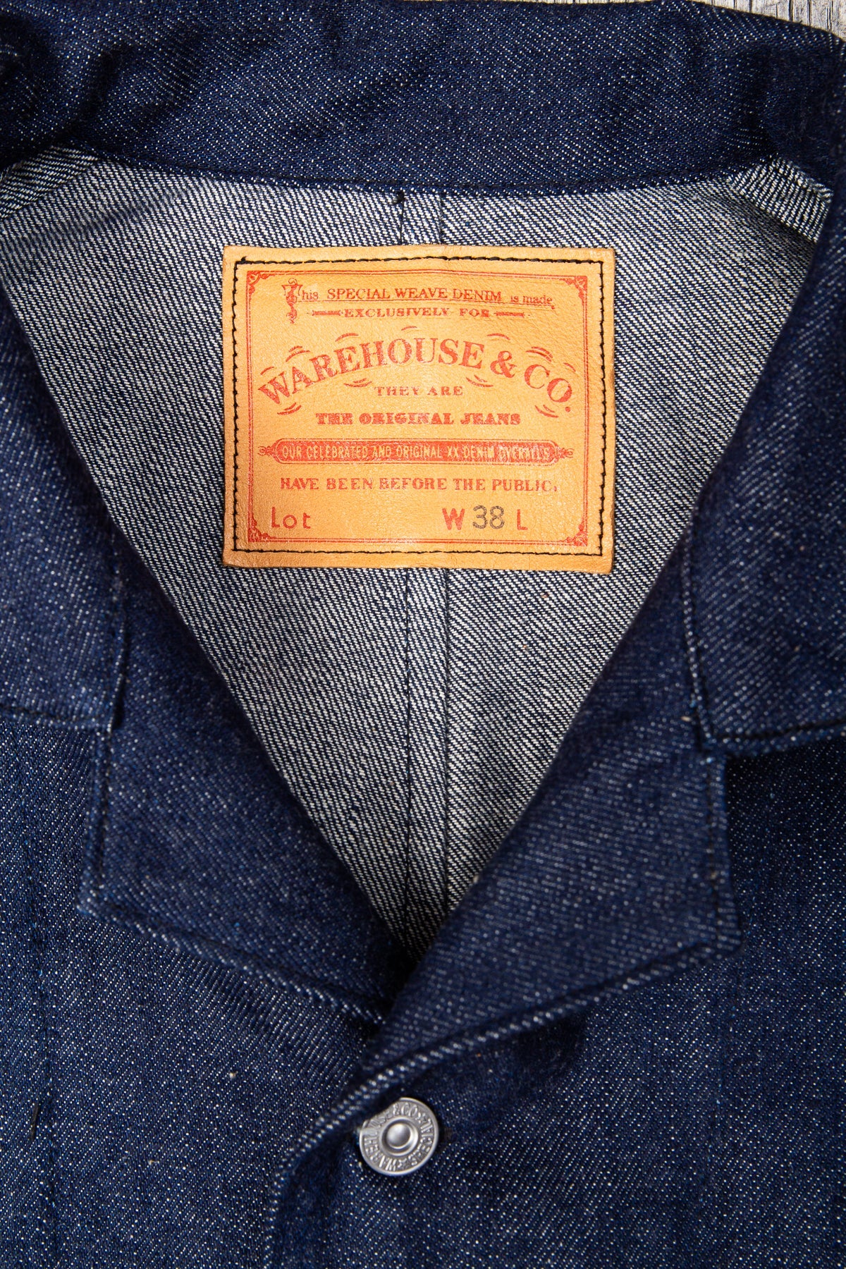 Warehouse & Co Tailor Style Denim Jacket Lot 2161 One Wash