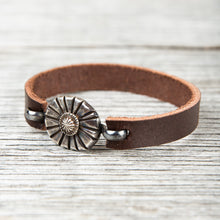 Tenable Crafts Silver & Leather Bracelet #166