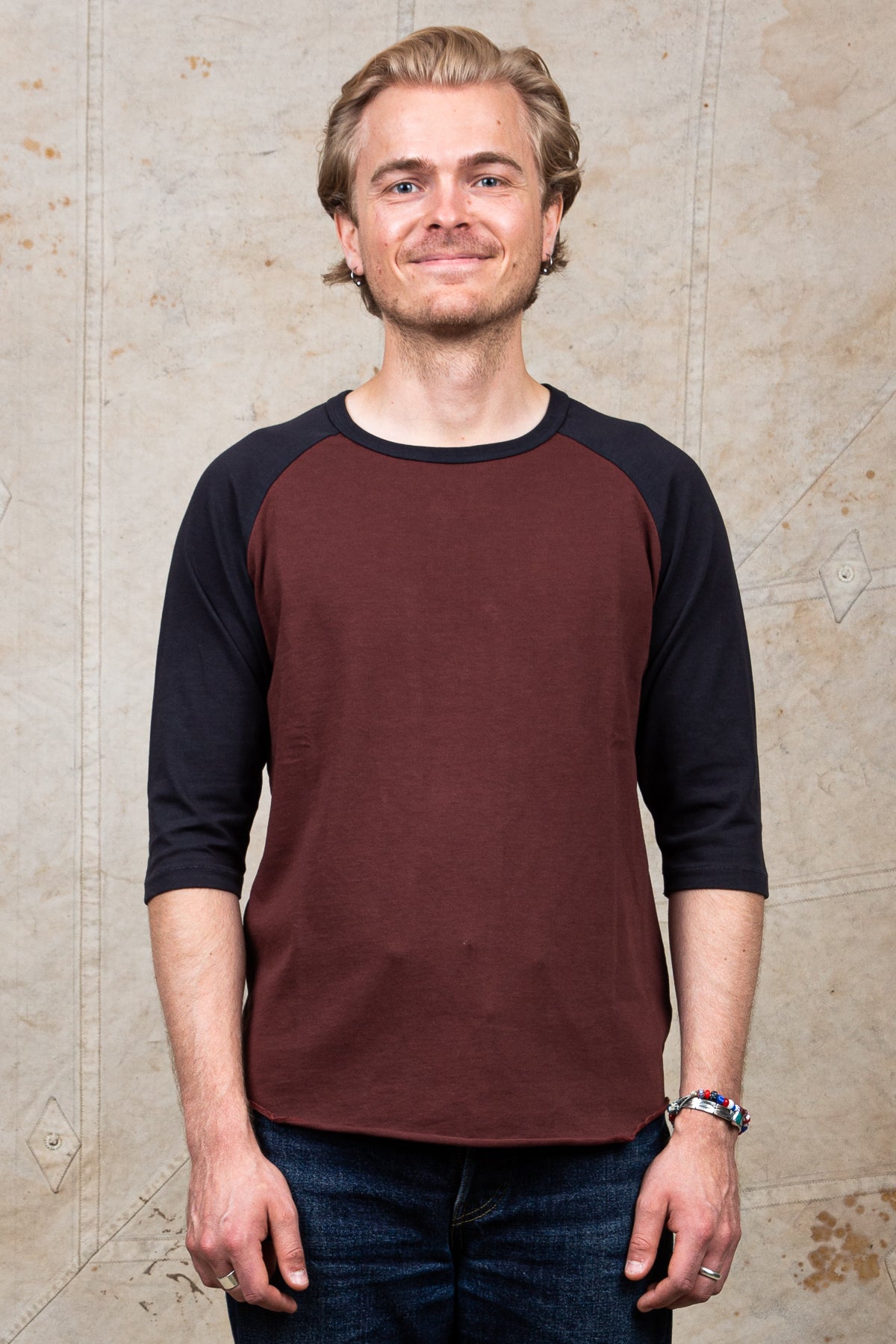 Indigofera Leon Raglan Sweater Sassafras Red / Marshall Black