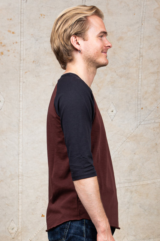 Indigofera Leon Raglan Sweater Sassafras Red / Marshall Black
