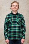 Indigofera Bryson Flannel Check Shirt Black/Green/Yellow