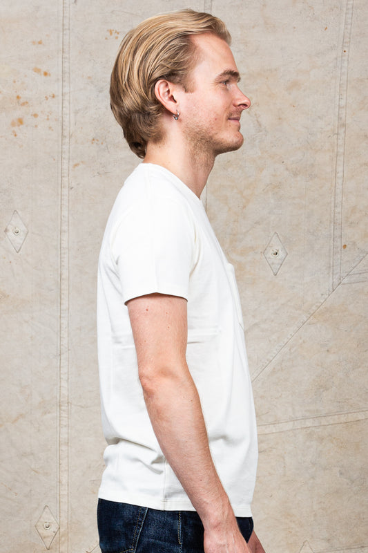 Indigofera Wilson Pocket T-Shirt Cocatoo White