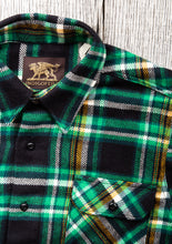 Indigofera Bryson Flannel Check Shirt Black/Green/Yellow