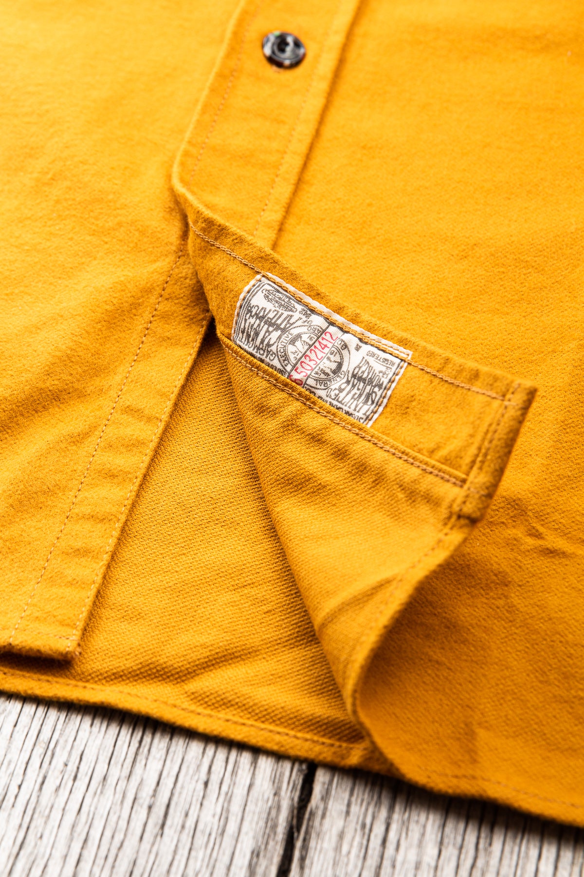 Sugar Cane & Co Fiction Romance Heavy Twill Work Shirt Mustard
