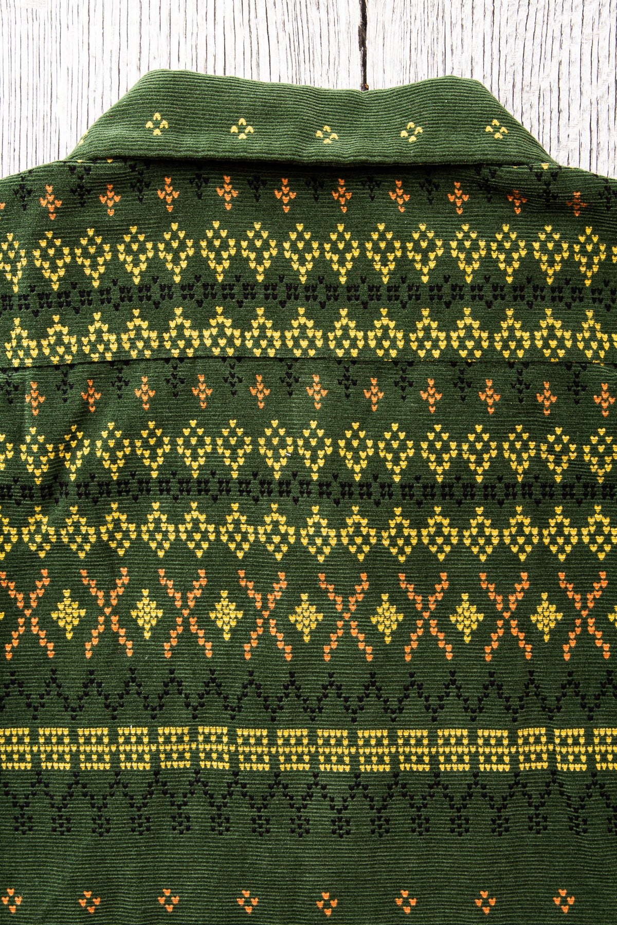 Sugar Cane  Style Eyes Corduroy Geometric Pattern Shirt