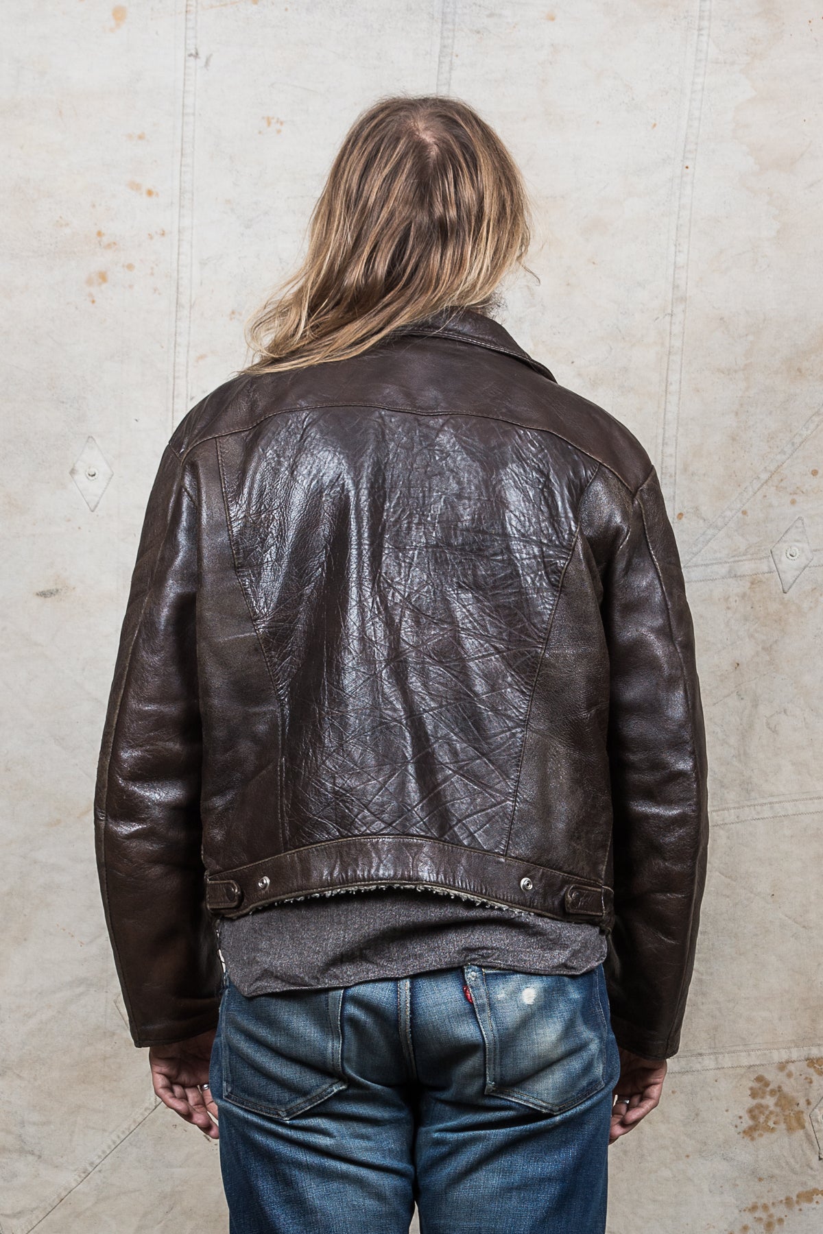 Original Vintage Levi's Shorthorn Big E Lined Leather Jacket