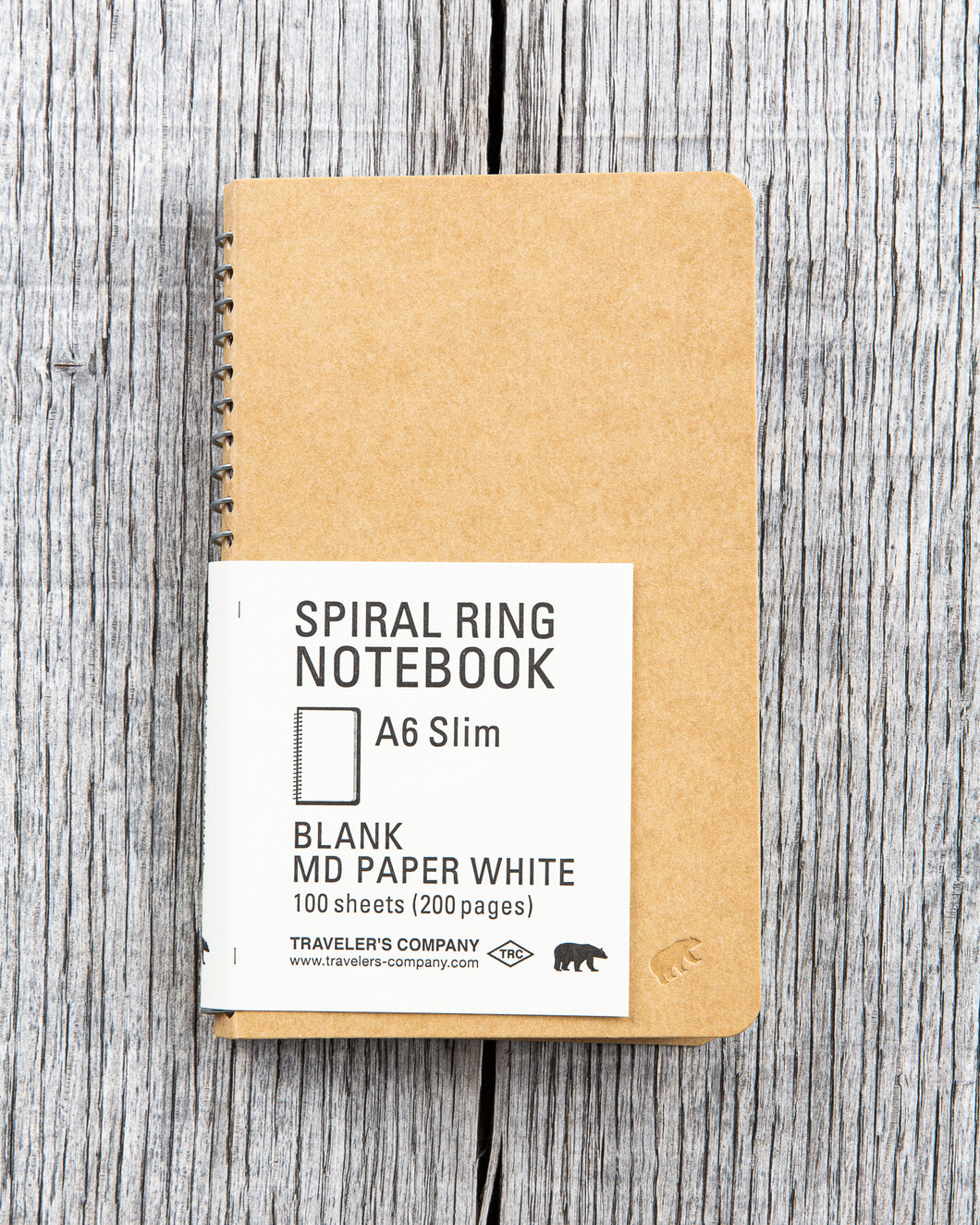 Carnet à spirales RING NOTEBOOK - A6 slim - Blanc uni - TRAVELER'S