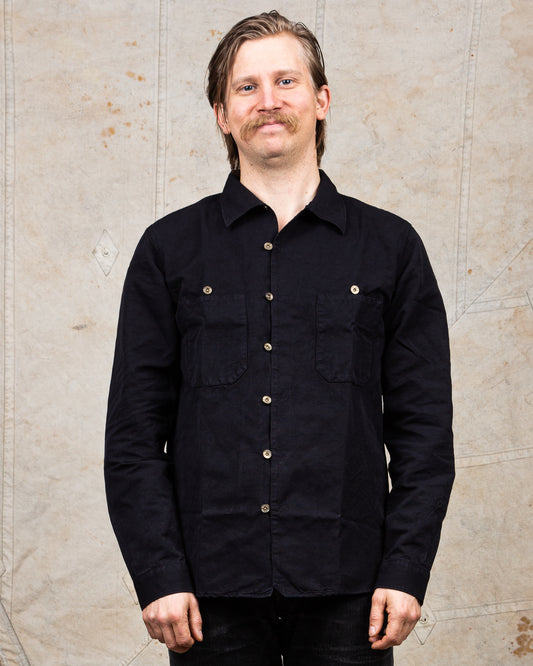 Indigofera Dhani Shirt Cotton/Linen Canvas Black