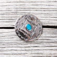 Larry Smith Circle Pin Turquoise OT-P0115