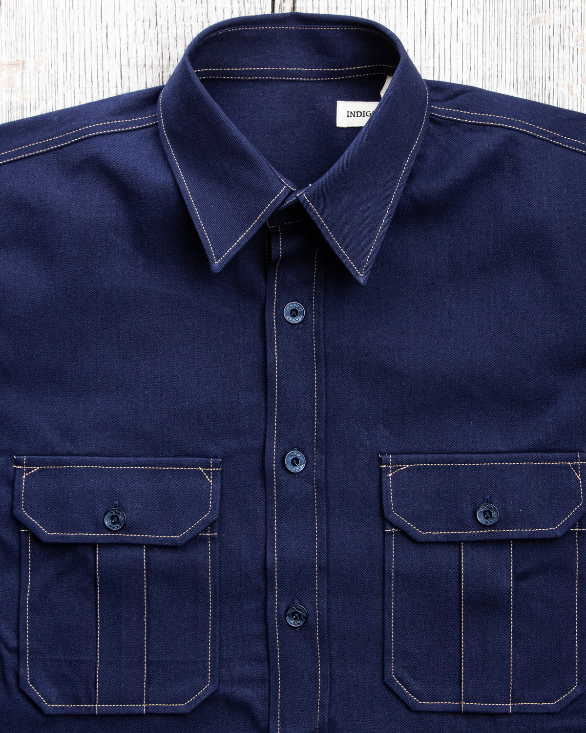 Indigofera Walton Shirt Yambaru Selvage Denim Indigo