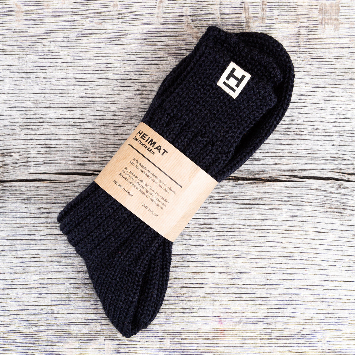 Heimat Wander Wool Socks Ink (Navy)