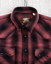 Indigofera Dollard Shirt Heavy Check Burgundy / Black