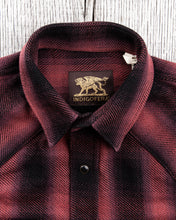 Indigofera Dollard Shirt Heavy Check Burgundy / Black