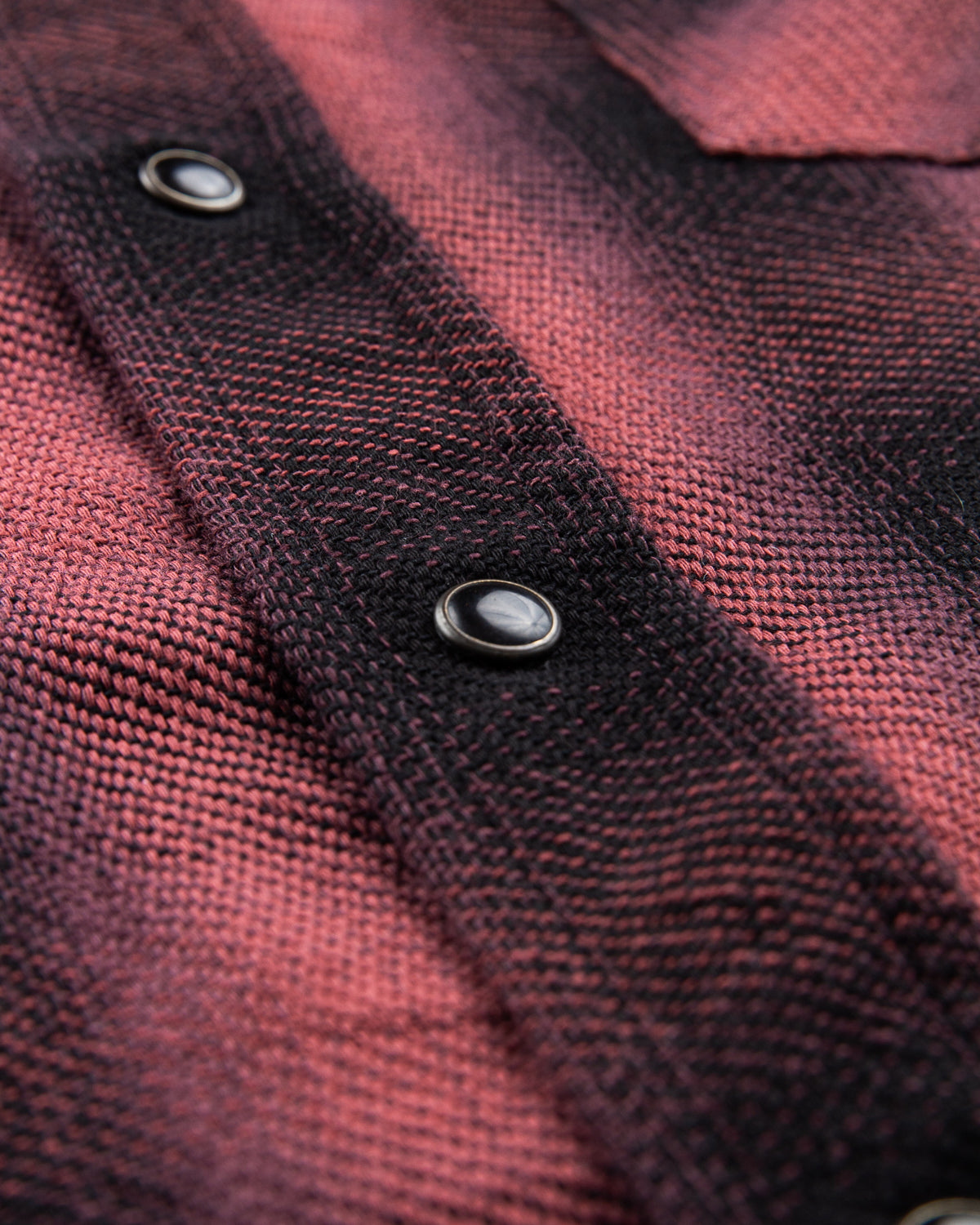 Indigofera Dollard Shirt Heavy Check Burgundy / Black