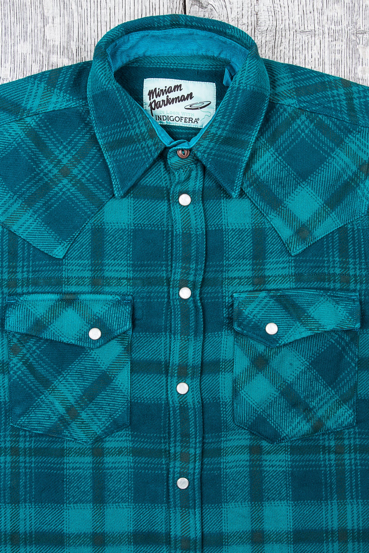 Miriam Parkman x Indigofera Cliffs & Moss Flannel Shirt