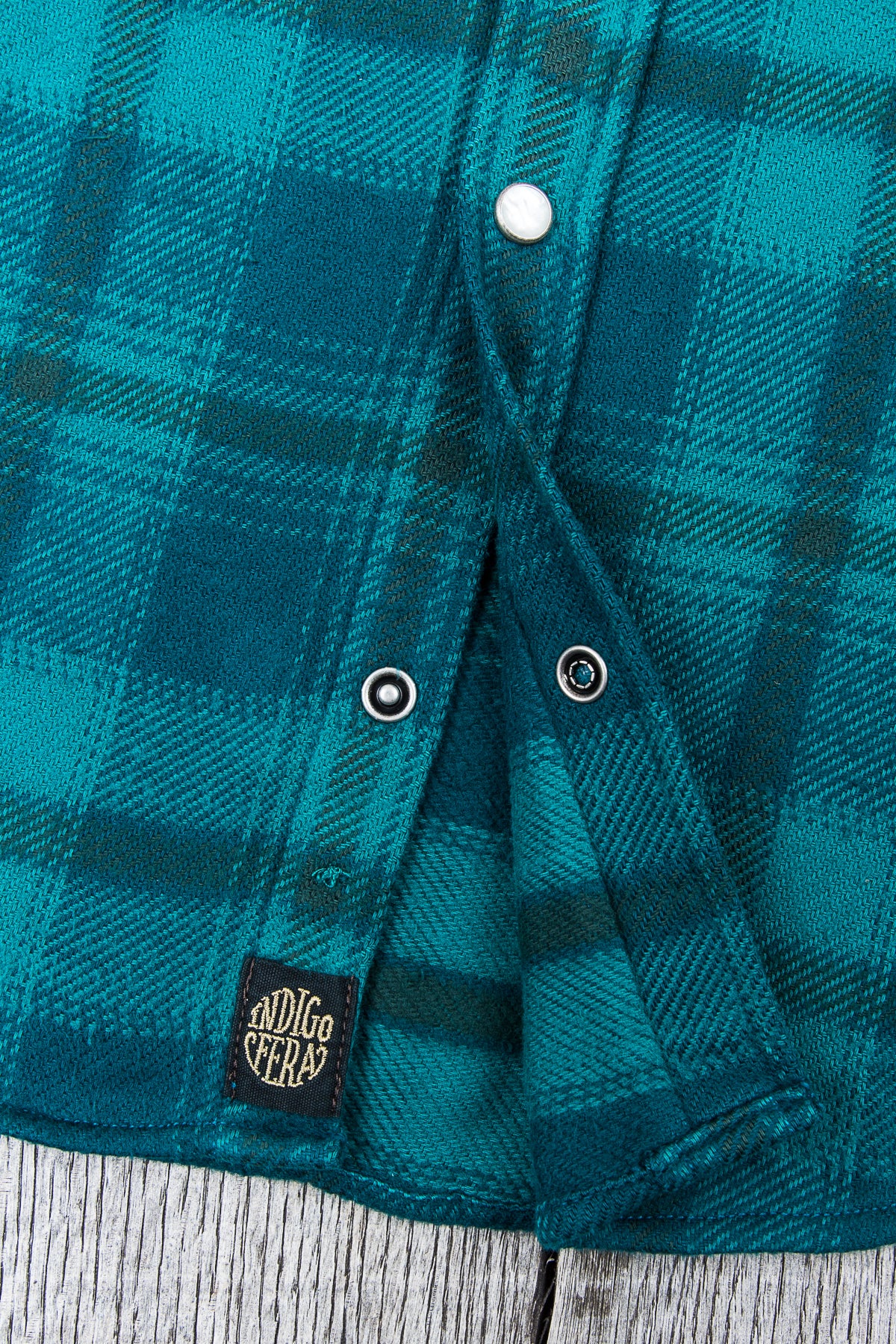 Miriam Parkman x Indigofera Cliffs & Moss Flannel Shirt
