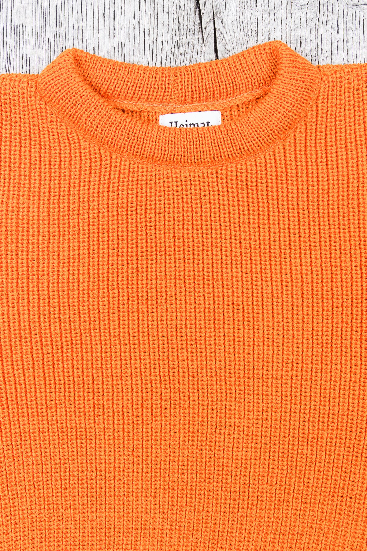 Heimat Crew Neck Wool Sweater Orange