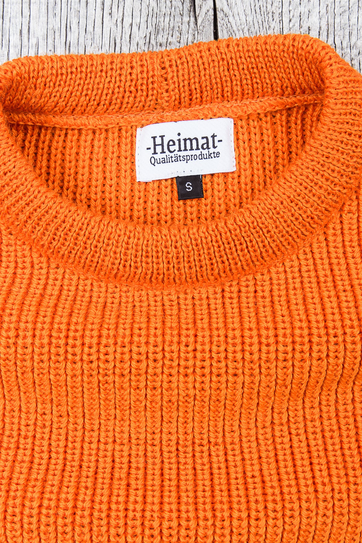 Heimat Crew Neck Wool Sweater Orange