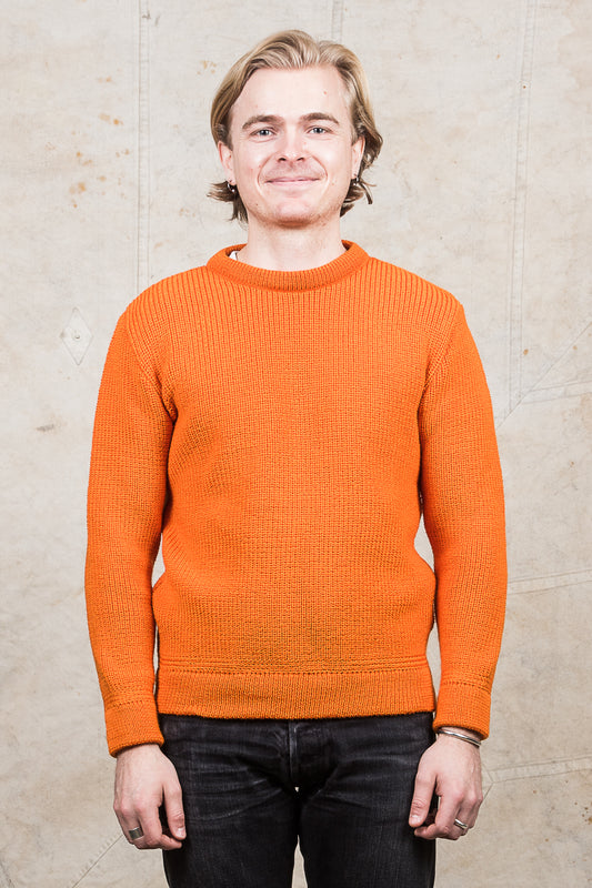 Heimat Crew Neck Wool Sweater Orange