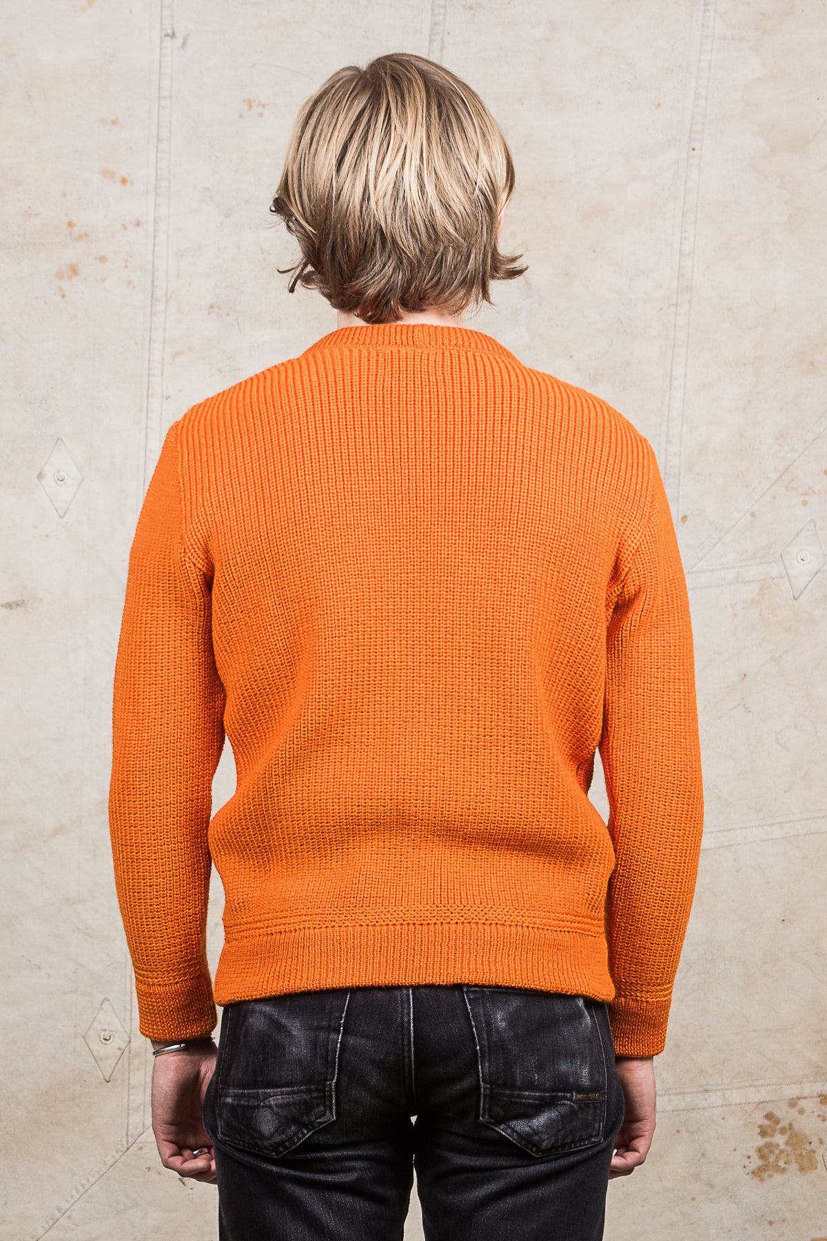 Heimat Crew Neck Wool Sweater Orange