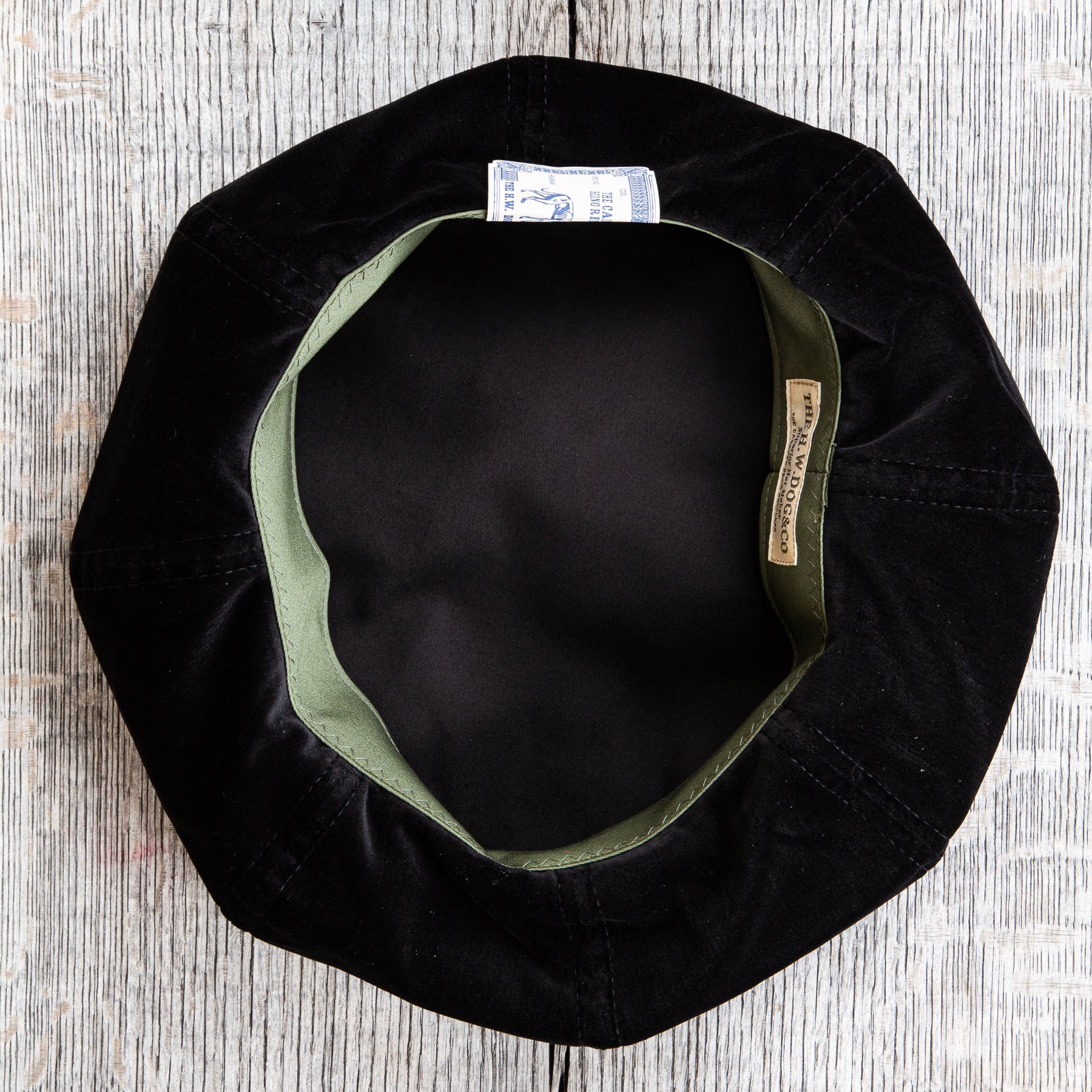 H. W. Dog 8 Panel Beret Black Velvet – Second Sunrise