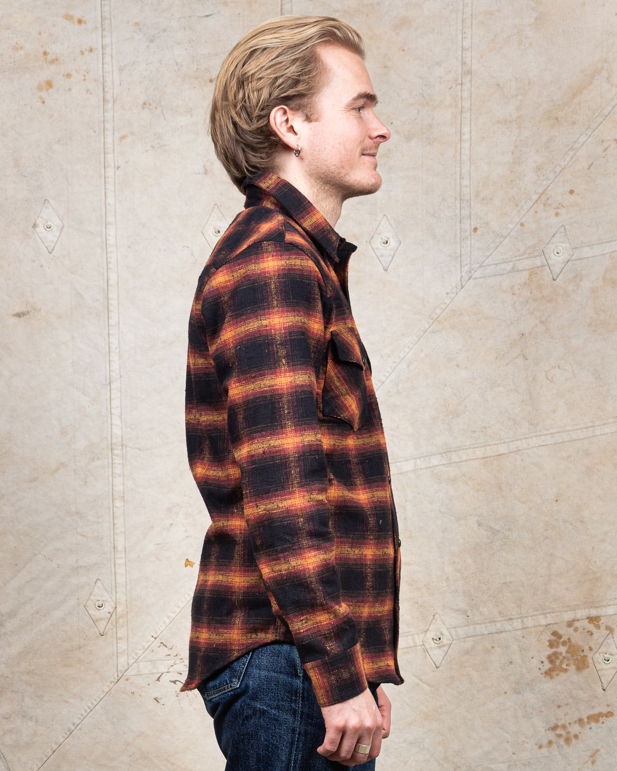Indigofera Dawson Shirt Japanese Selvage Flannel Black / Brown / Burgundy / Beige