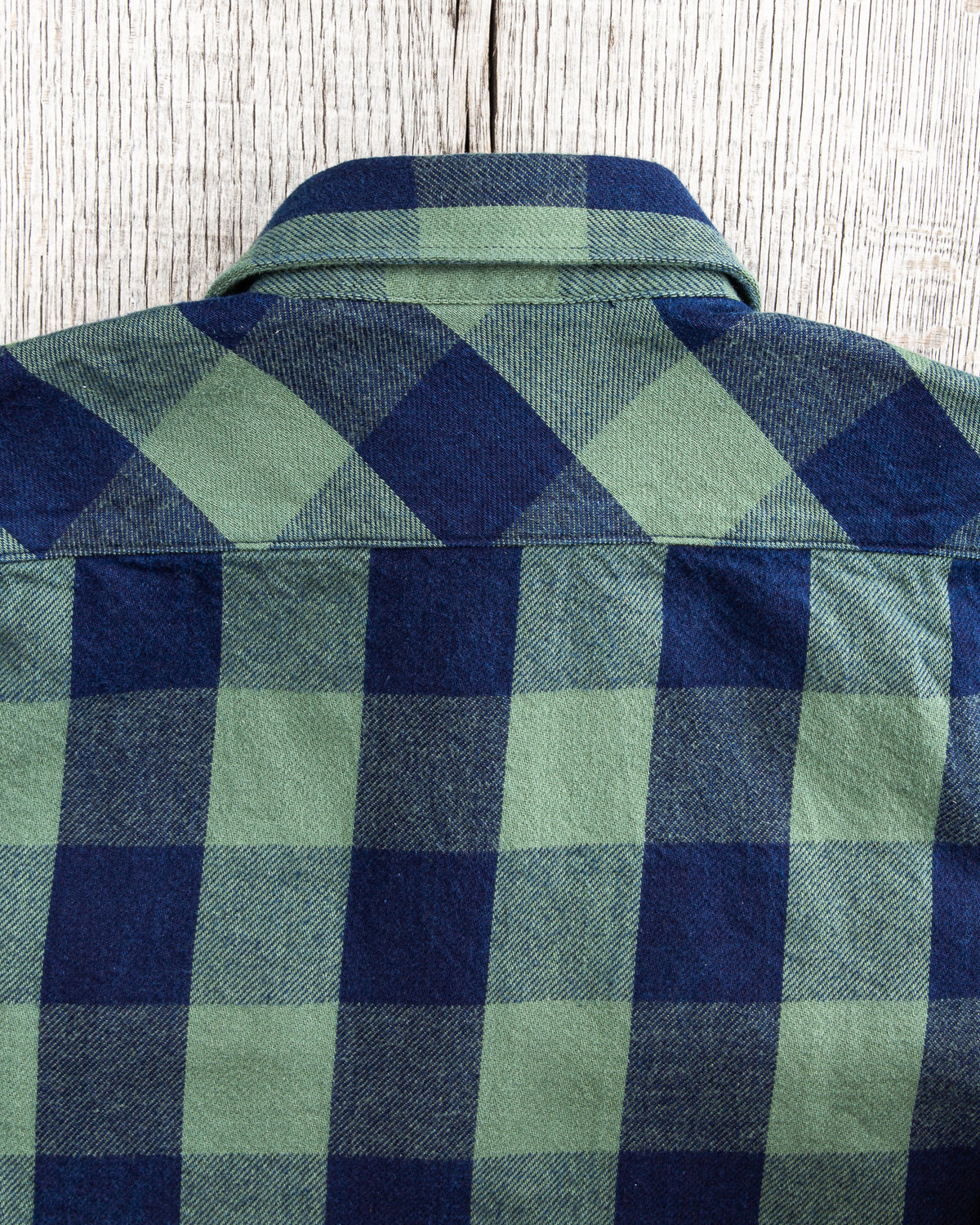 Indigofera Norris Flannel Shirt Dark Indigo / Green