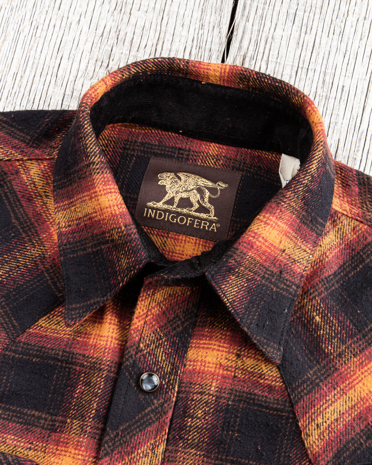 Indigofera Dawson Shirt Japanese Selvage Flannel Black / Brown / Burgundy / Beige