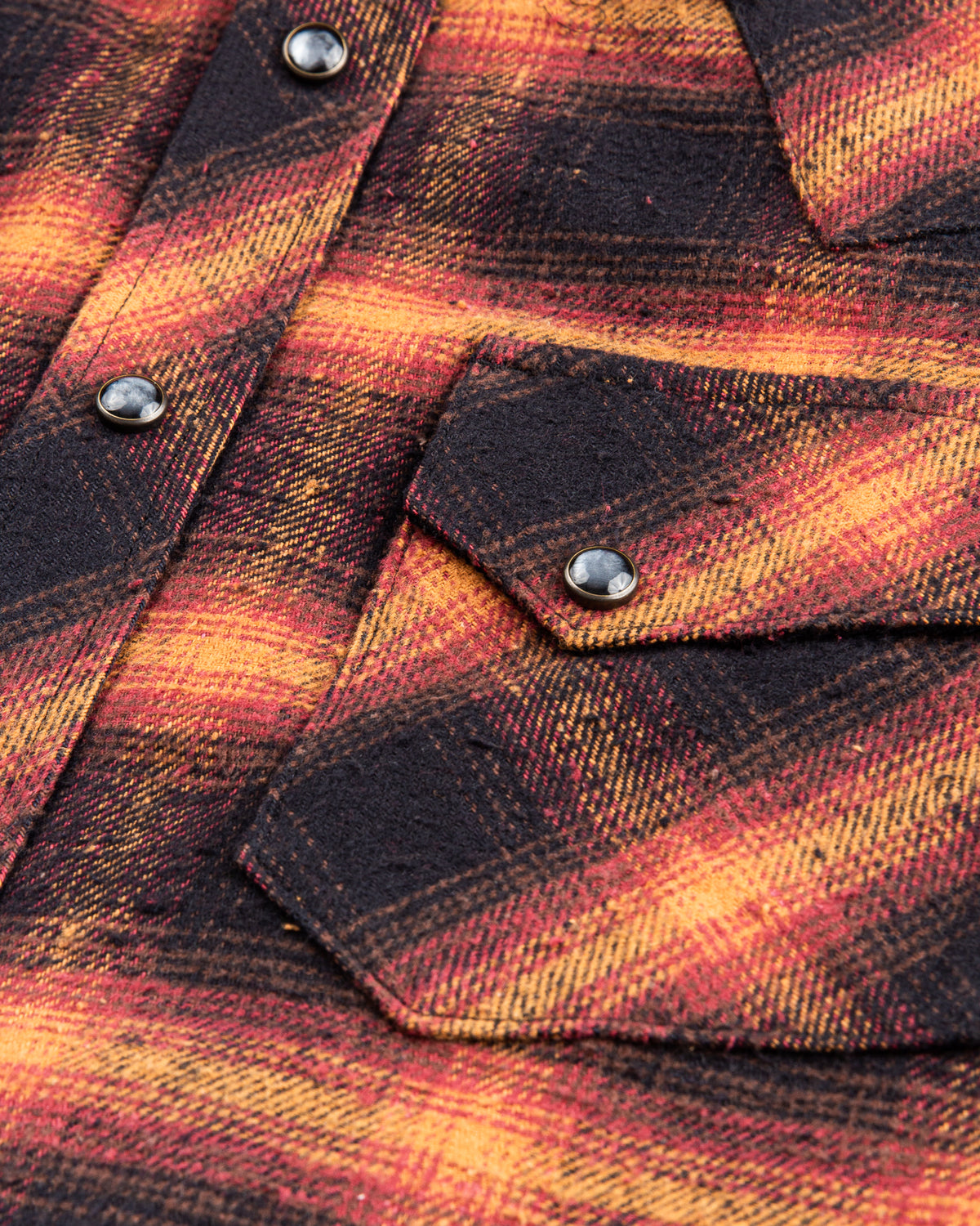 Indigofera Dawson Shirt Japanese Selvage Flannel Black / Brown / Burgundy / Beige
