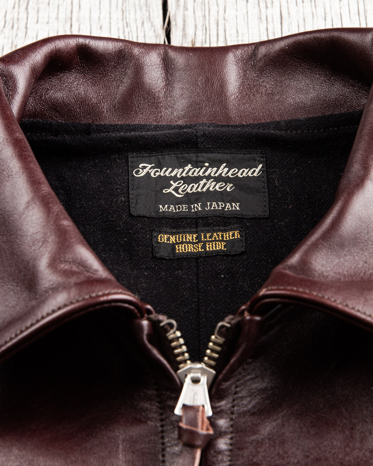 Second Hand Fountainhead Leathers Alpha Jacket - Burgundy Horsehide
