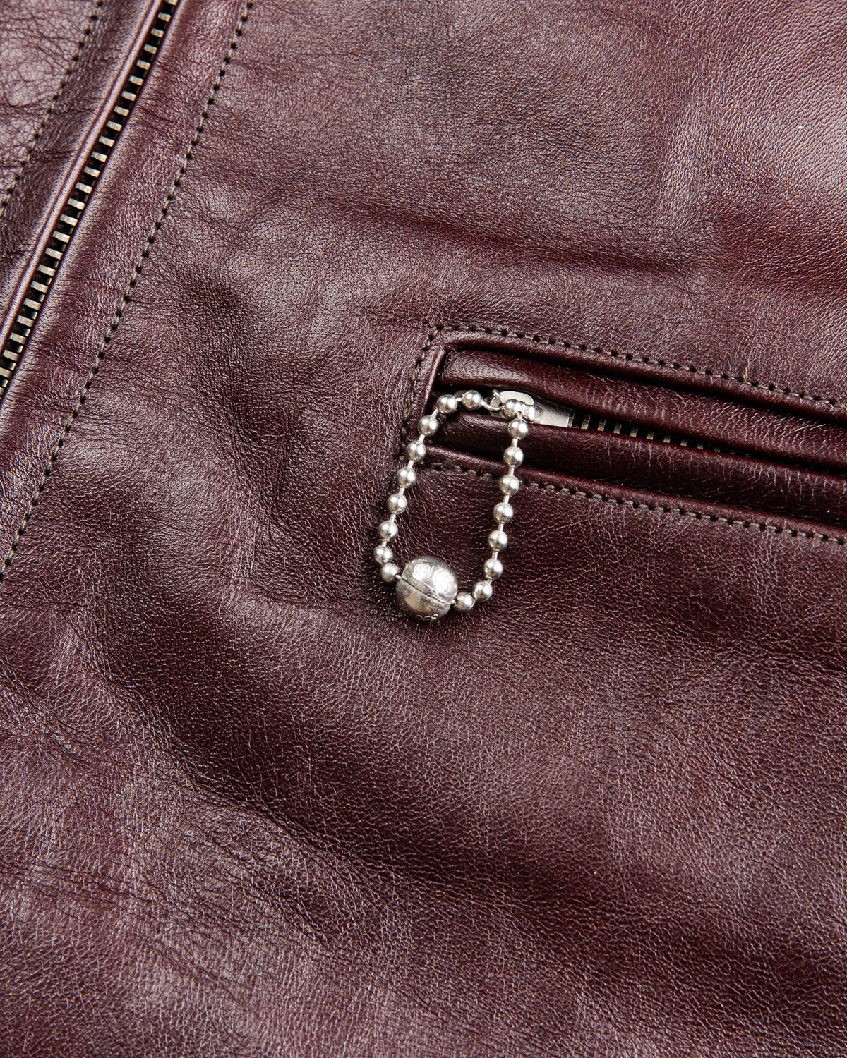 Second Hand Fountainhead Leathers Alpha Jacket - Burgundy Horsehide