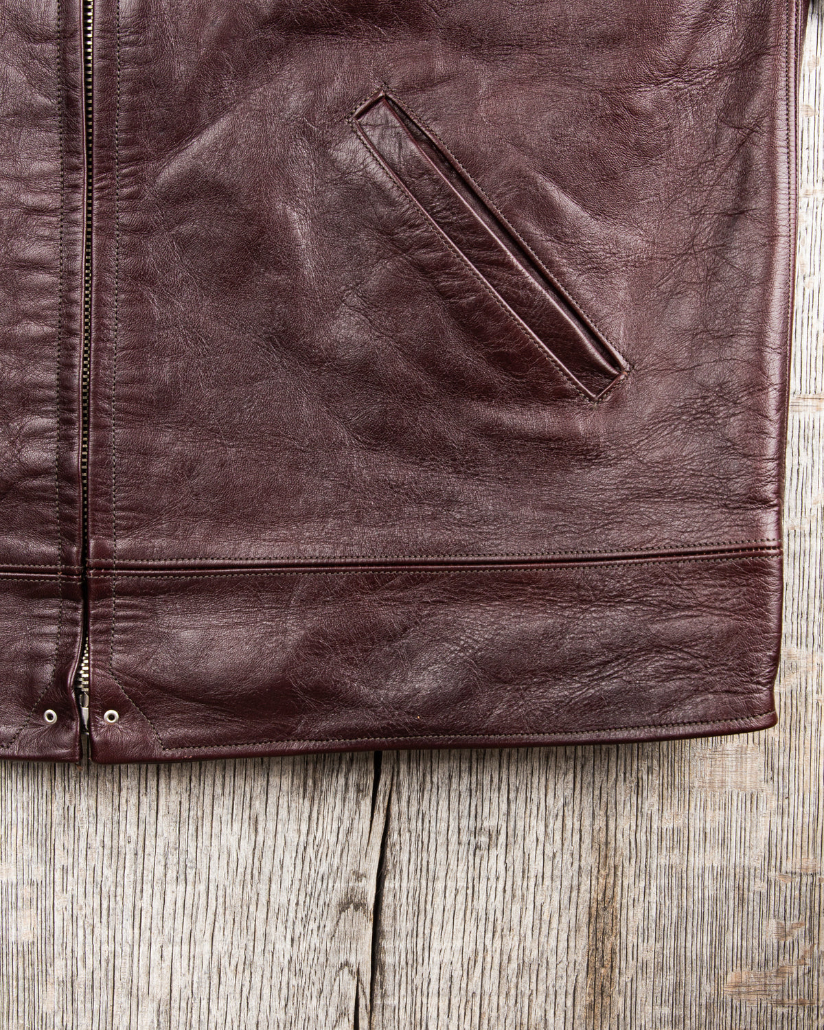 Second Hand Fountainhead Leathers Alpha Jacket - Burgundy Horsehide