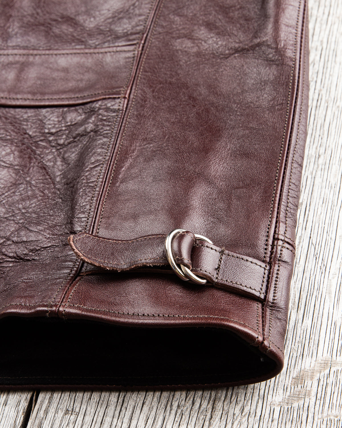 Second Hand Fountainhead Leathers Alpha Jacket - Burgundy Horsehide