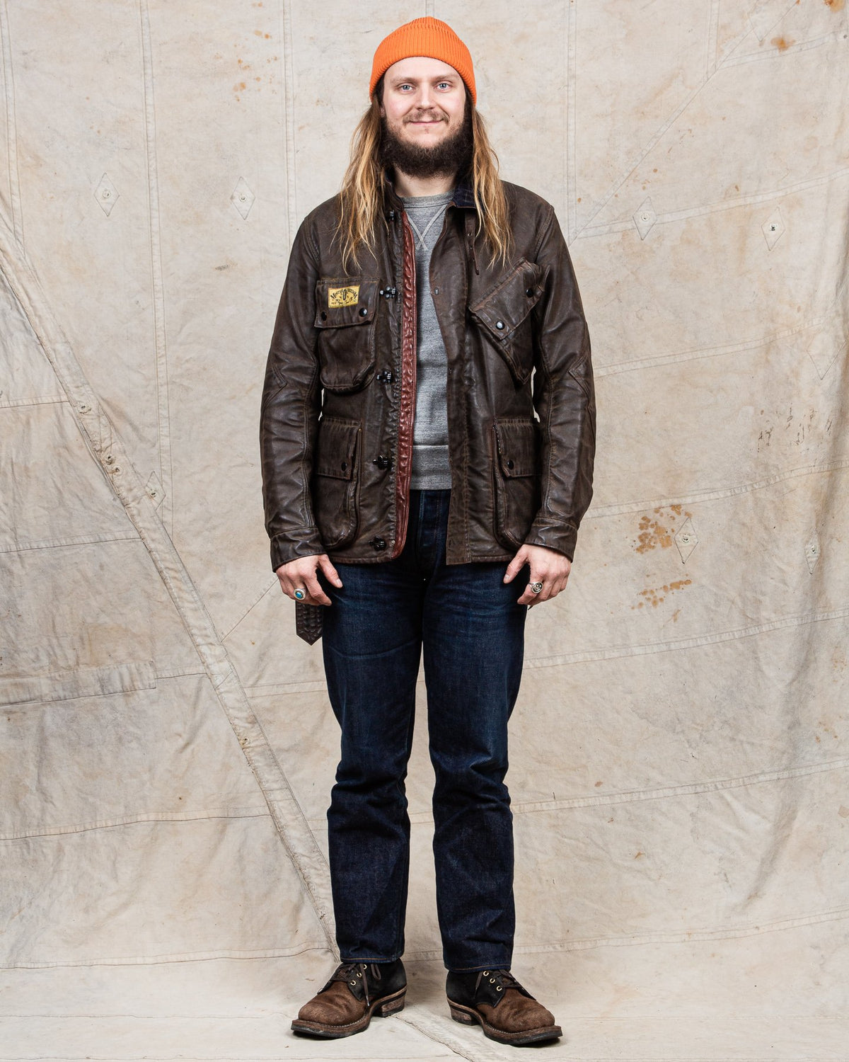 Second Hand Mister Freedom Mulholland Drizzle King Jacket Brown Duck Waxed