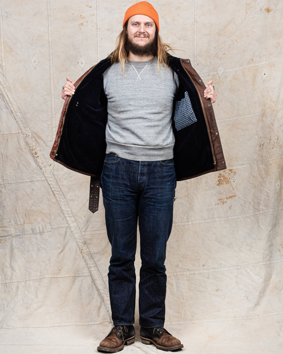 Second Hand Mister Freedom Mulholland Drizzle King Jacket Brown Duck Waxed